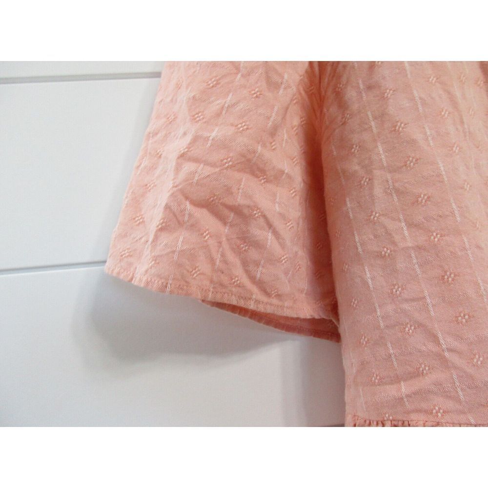 Madewell Peach Linen Peplum Blouse - Picture 2 of 9